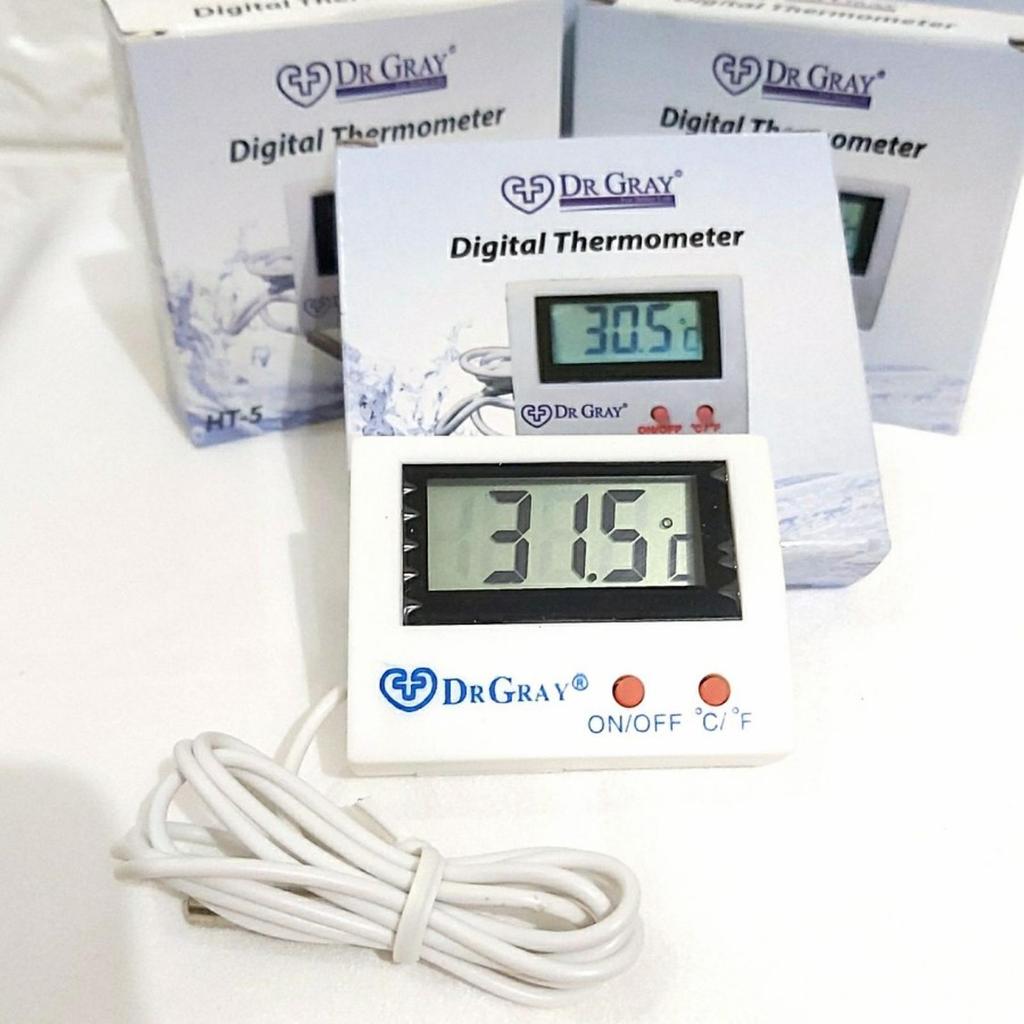 Termometer Digital Aquarium / Rumah kaca Digital Dr.Gray / Kulkas HT5