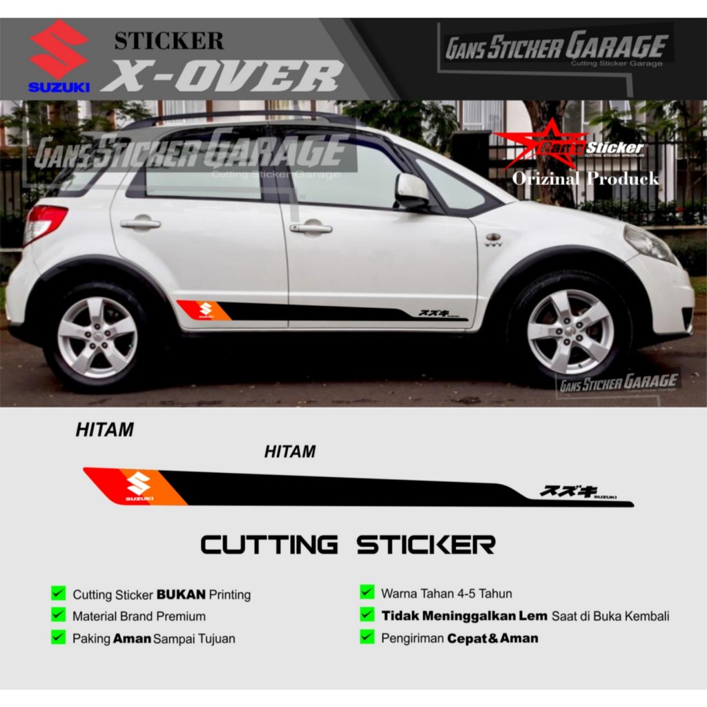 Variasi Cutting Sticker Suzuki X-Over Sporty | Sticker List Premium Style All New Suzuki X-Over