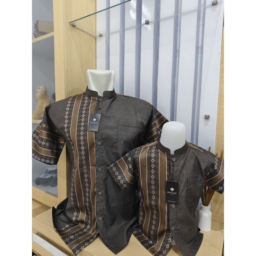 KOKO MOTIF SALUR  SONGKET ATASAN AYAH DAN ANAK BY RAYYAN