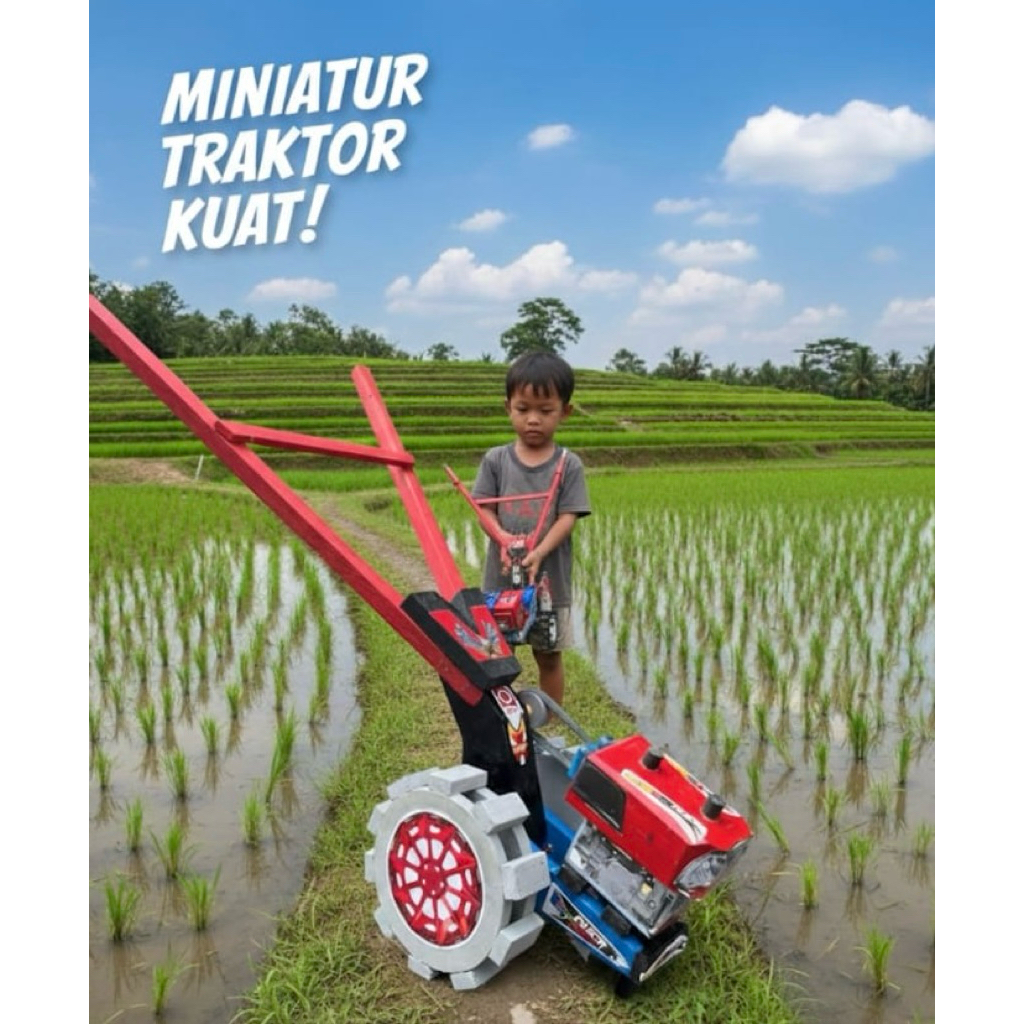 Mainan Traktor Miniatur Anak dengan Desain Realistis