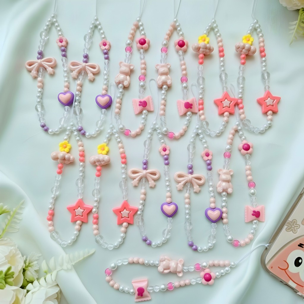 (12 pcs) Gantungan Hp Phone Strap Gantungan Tas Bag Charm Gantungan Kunci Keychain Barang Grosir Aks