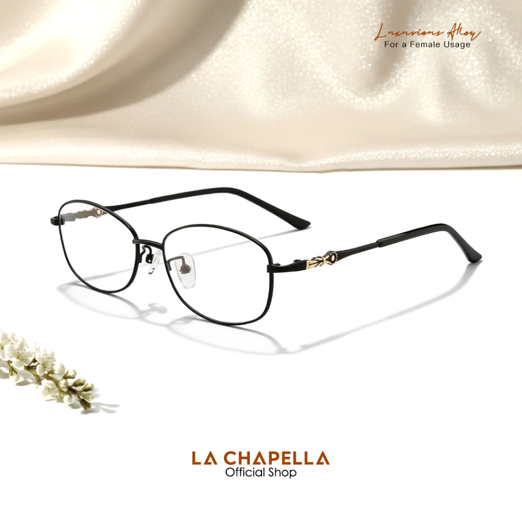 La Chapella Kacamata Minus Anti Radiasi Blueray Photocromic Frameless Alloy Rimless Silhouette Wanit