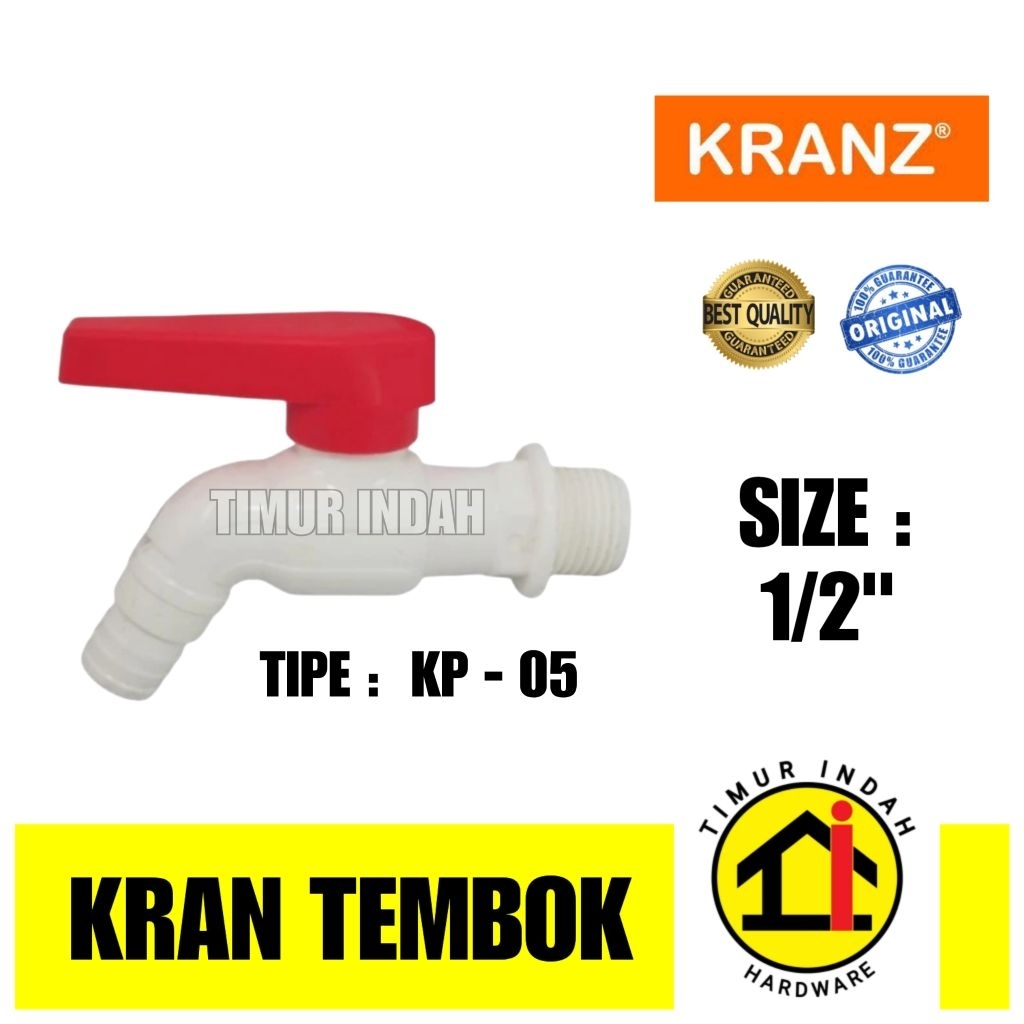 Kran Tembok Plastik KP 05 - KRANZ / Kran dinding ekonomis