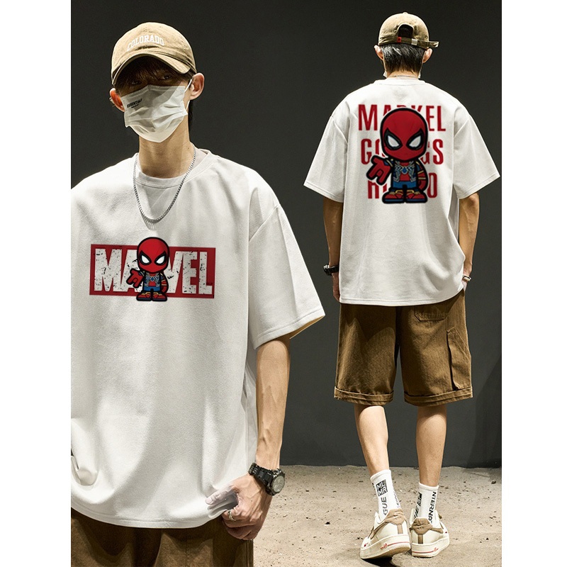 *COD* Kaos oblong lengan pendek katun murni unisex bergaya Amerika dengan motif anime dan streetwear