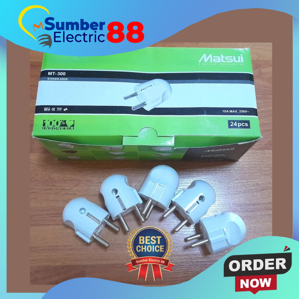 Steker ARDE BULAT MATSUI MT 300 Putih