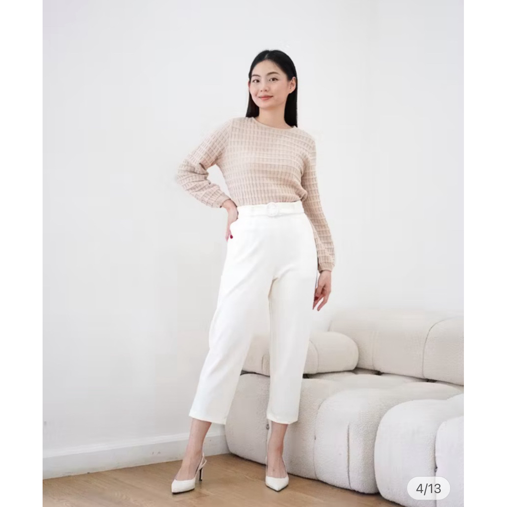 Celana Panjang wanita brand COME ORIGINAL, NEW, warna off white,XL