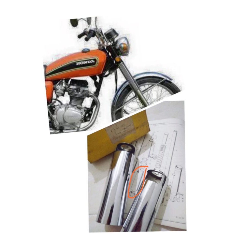 slongsong selongsong bawah shockbreaker shock depan honda cb cb100 cb125 benly s110 cg cg110 cg125 s