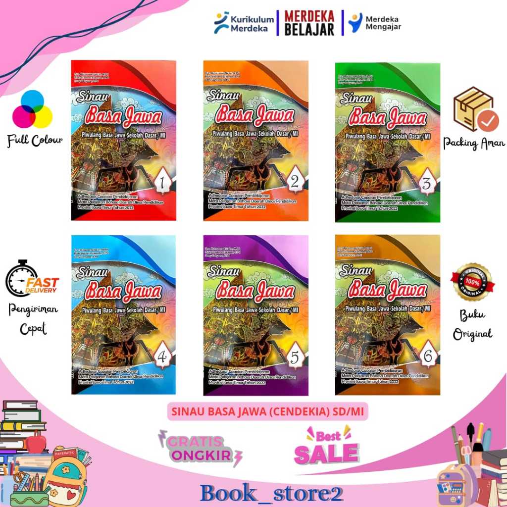 BUKU SISWA SINAU BASA JAWA KELAS 1,2,3,4,5,6 KURIKULUM PENGGERAK-MERDEKA SD/MI (PENERBIT:PUSTAKA CEN