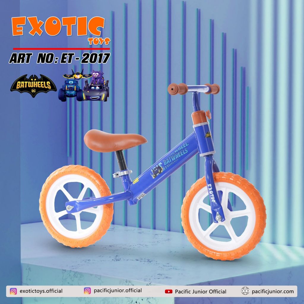 Sepeda Keseimbangan Anak EXOTIC Tanpa Pedal untuk Latihan Keseimbangan