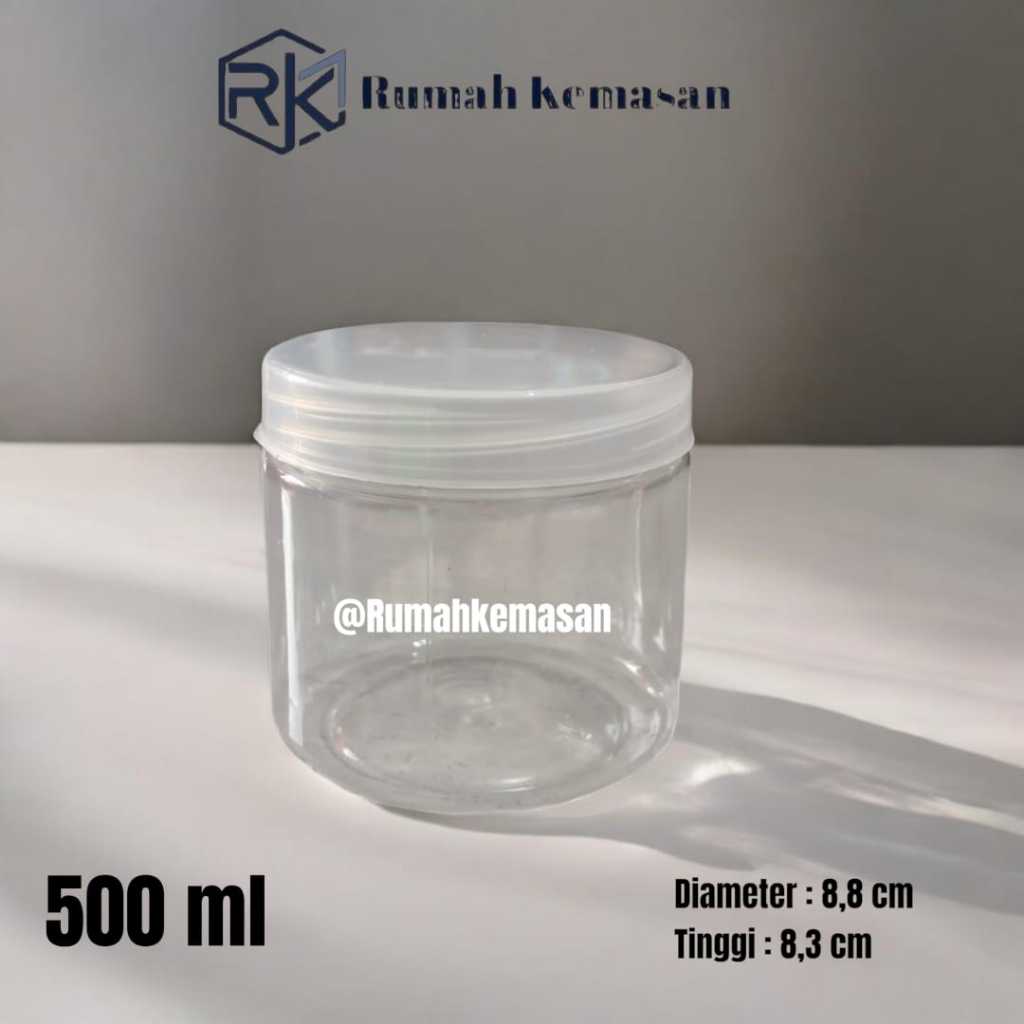 TOPLES TABUNG PLASTIK 500 ML l TOPLES SILINDER l TOPLES KUE KERING