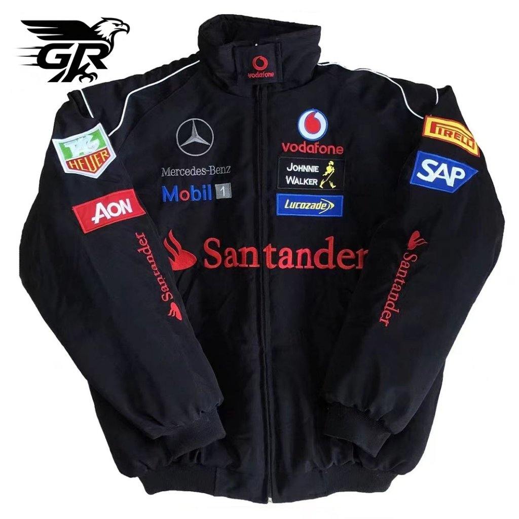 GR Jaket Bomber F1 Mercedes Benz Jakets Motor Korean Fashion Unisex Jacket Parasut Pria Bordir Premi