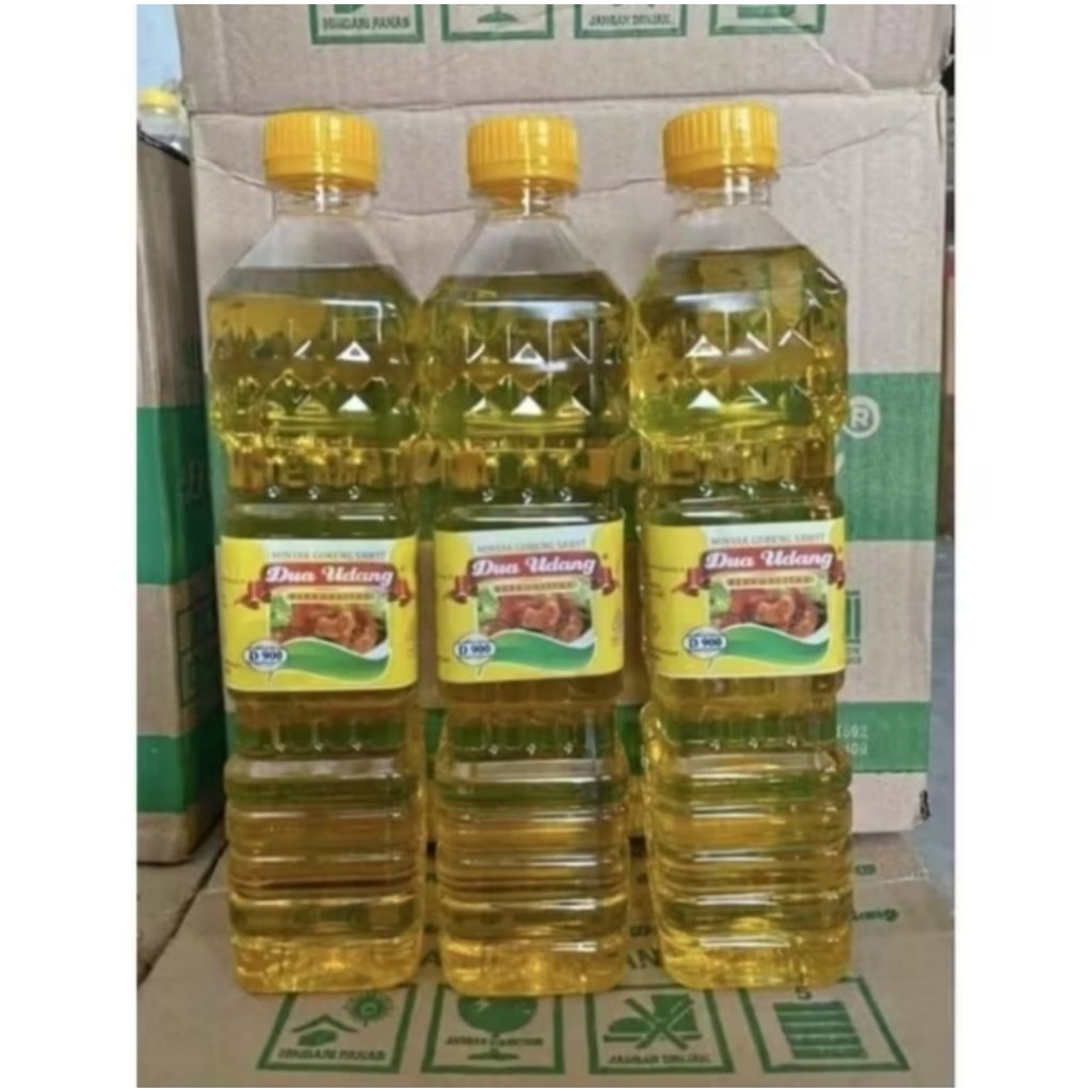 Minyak Goreng Dua Udang 700ml - 1 Karton (12 Botol) untuk Penggunaan Sehari-hari