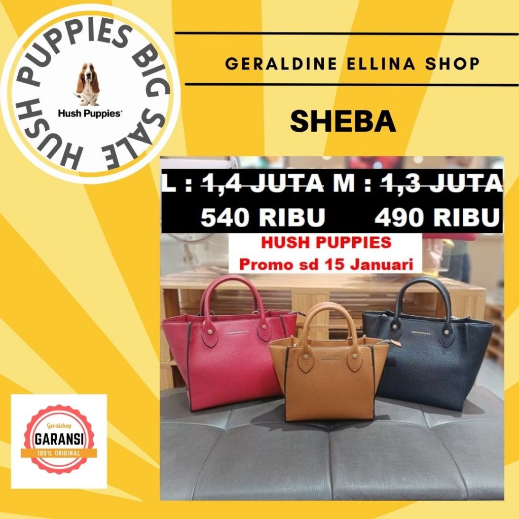 Tas Hush Puppies wanita satchel bag original sale seri SHEBA