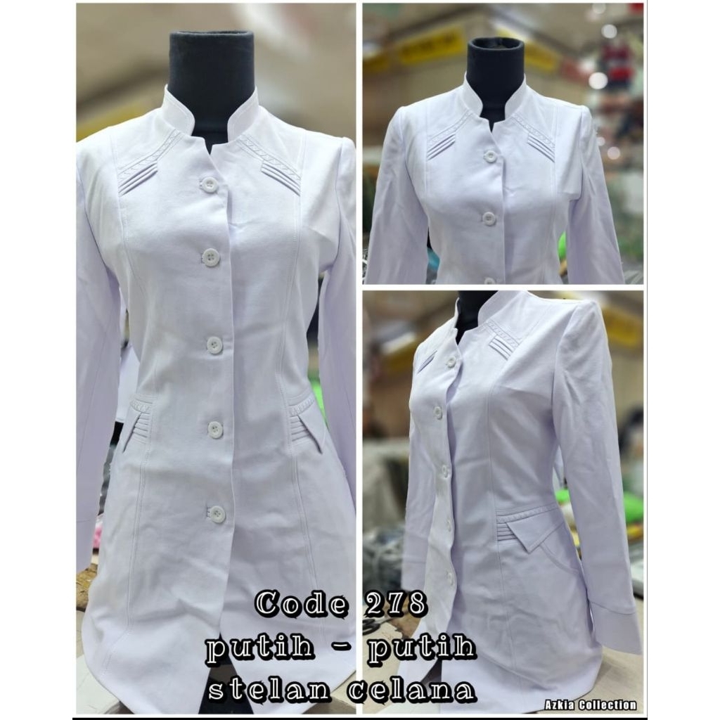 STELAN BLAZER WANITA |PUTIH-PUTIH |BIDAN |PERAWAT