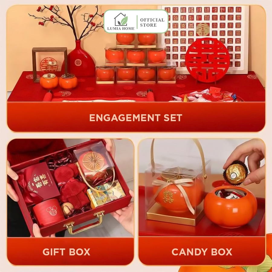 Souvenir Hadiah Mini Guci Keramik Bentuk Buah Kesemek