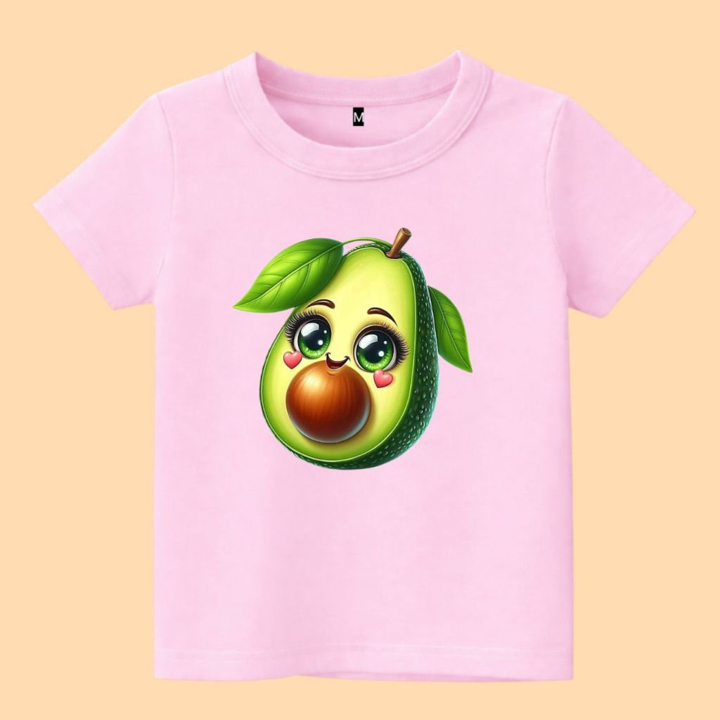 Baju Kaos anak buah alpukat kartun lucu