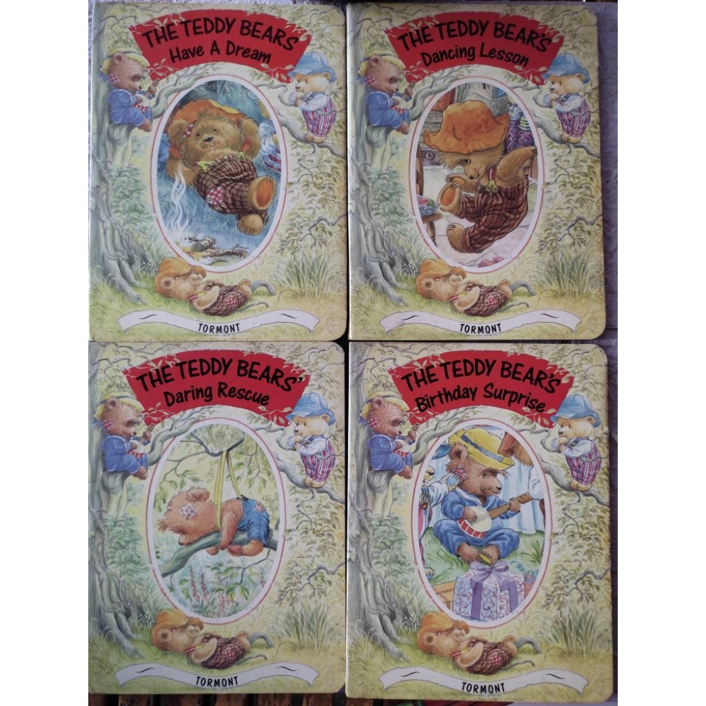 Sepaket 4 Boardbook Lawas: Seri The Teddy Bears