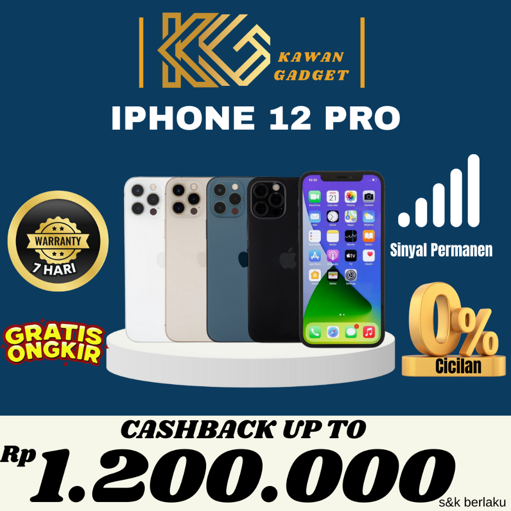 Iphone 12 Pro iBox 128GB/256GB/512GB Second Fullset Original