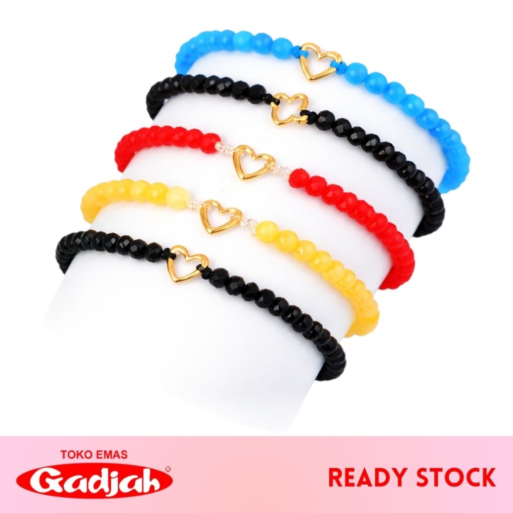 Gelang Tali Kristal Minnie Emas Charm Imut - Toko Emas Gadjah