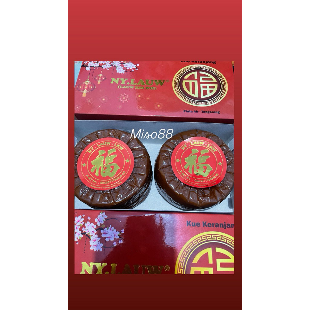 Kue Cina Tutun Dodol Kue Keranjang Daun Pisang ASLI Ny. Lauw Tangerang Imlek Dengan Box Hampers