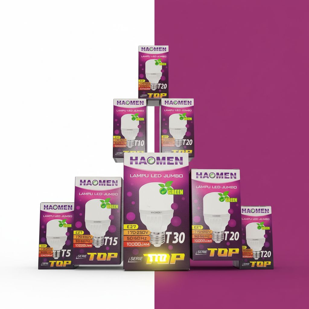 LAMPU BOHLAM LED JUMBO / LAMPU LED BULB HAOMEN STAR Terang