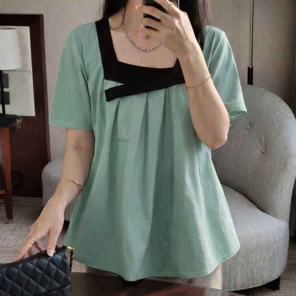 { THABI } BLOUSE MAWA BAJU WANITA SIMPEL ATASAN WANITA BLUS KOREAN STYLE OOTD REMAJA KEKINIAN INSPIR