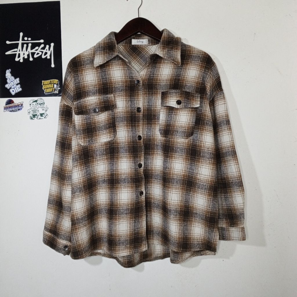 KEMEJA FLANNEL UNIQLO PRIA LENGAN PANJANG
