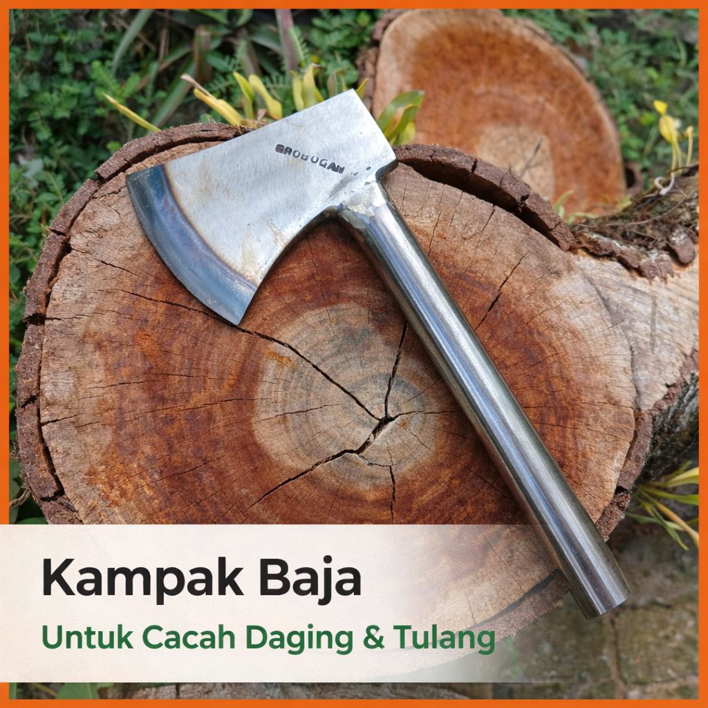 Kampak Baja Per Original Sudah Di Sepuh Tidak Mudah Gompel Untuk Cacah Daging dan Tulang Harga Terja