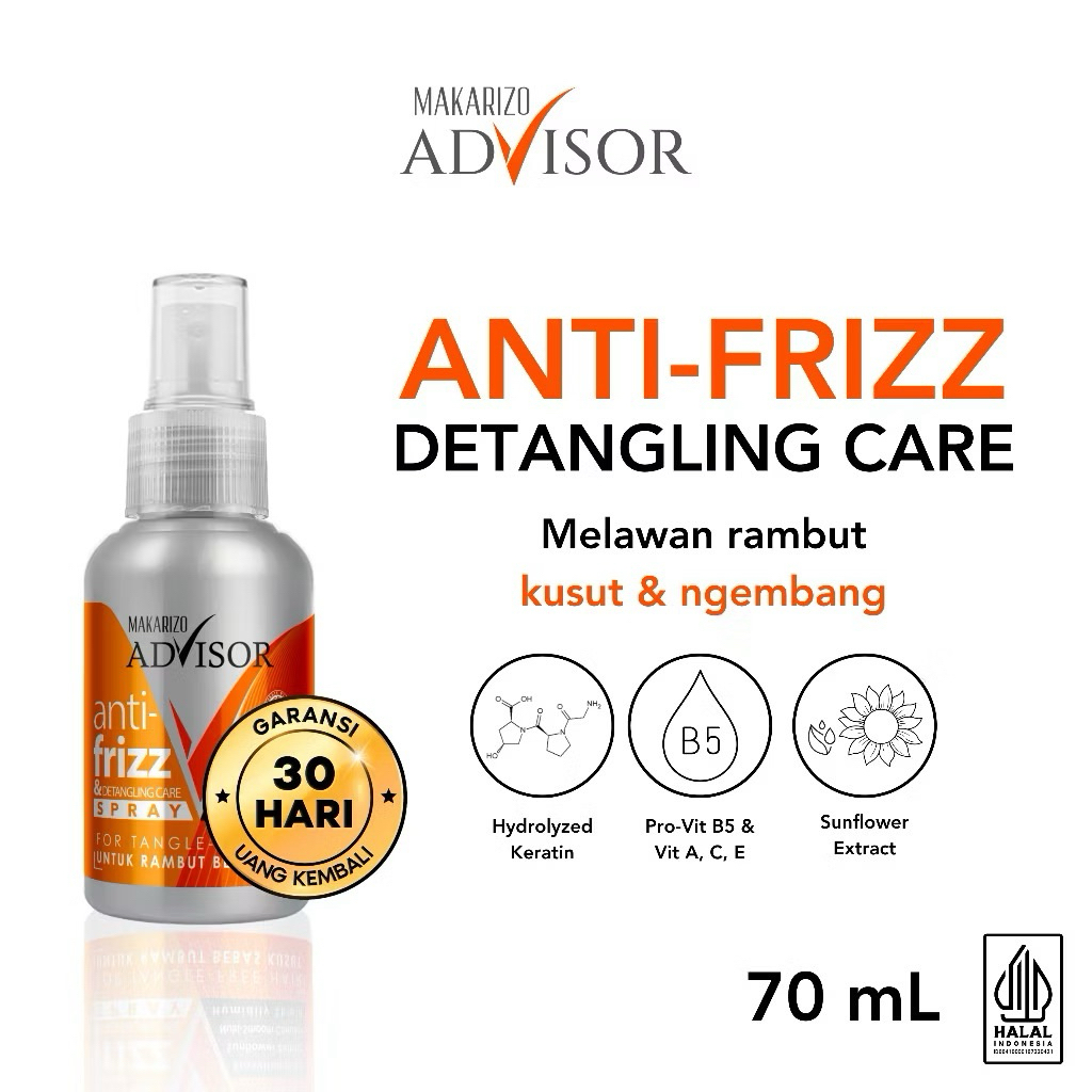 KIYOWO - Makarizo Advisor Anti Frizz Detangling Care 70mL - Anti Kusut / Anti Frizz