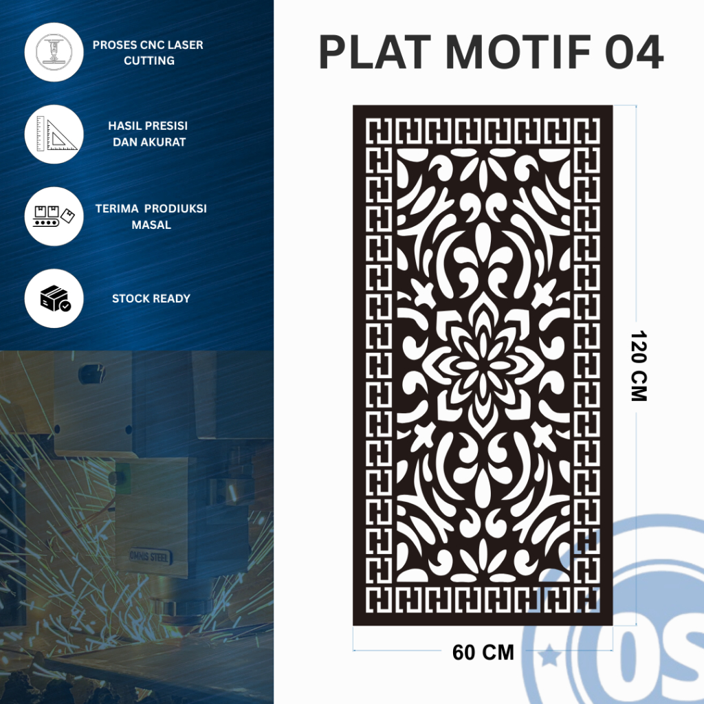 PLAT BESI PAGAR CNC CUTTING LASER PLAT MOTIF PAGAR LASER CUTTING ORNAMEN PLAT LASER KRAWANGAN PLAT