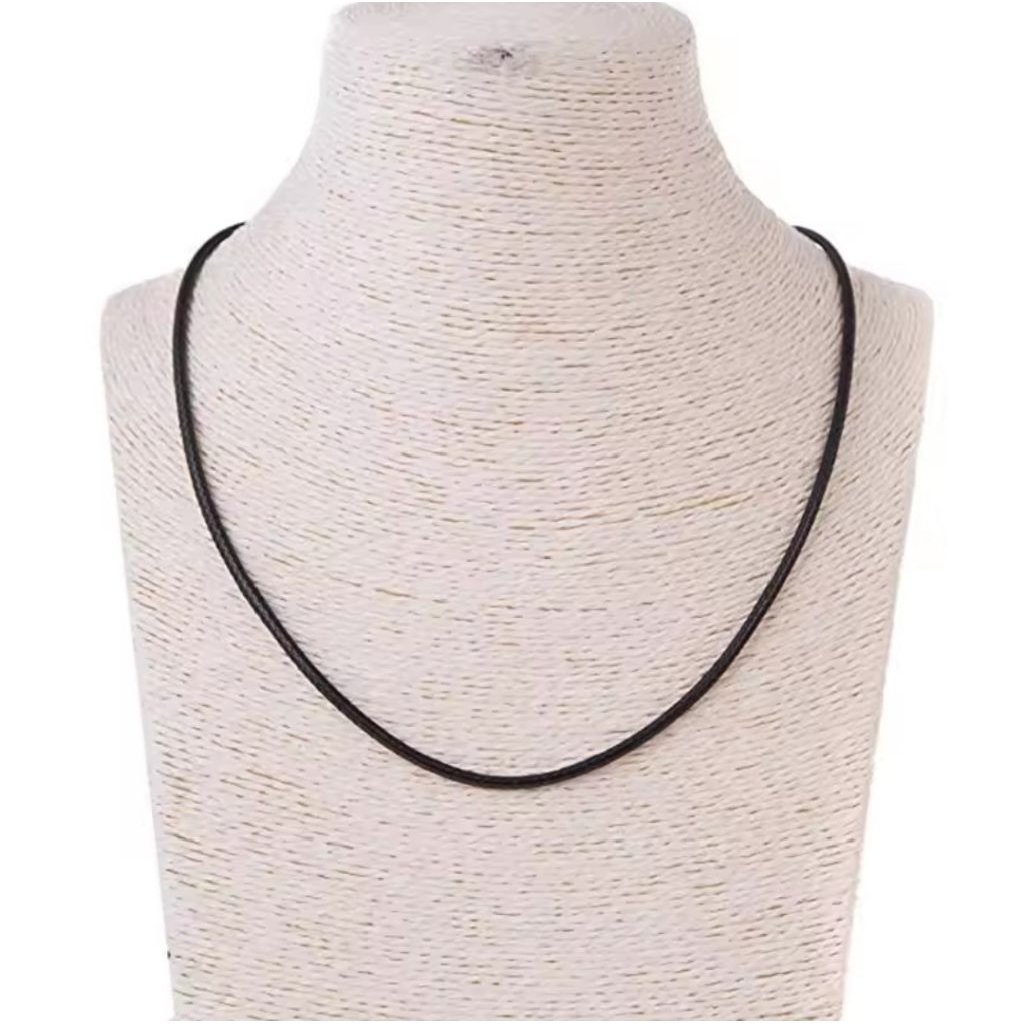 Kalung Tali Hitam Korea Pria Wanita | Necklace Silk Leather Kalung Tali