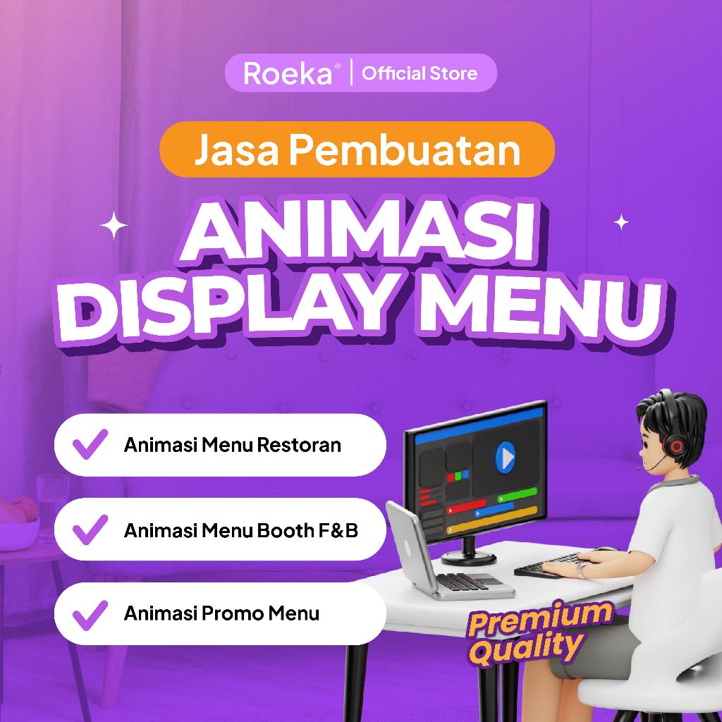Jasa Edit Video Animasi | Menu Digital TV LED