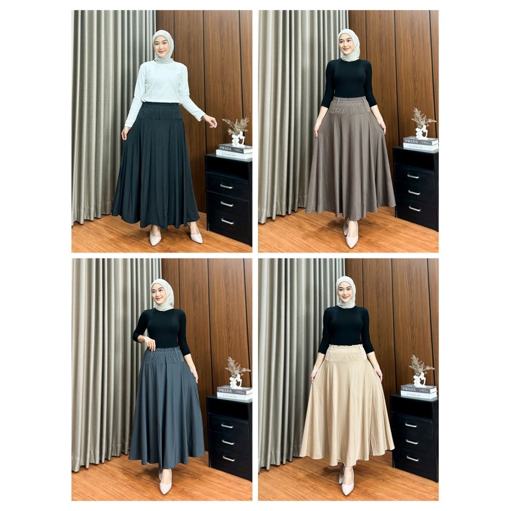 rok jersy lebar payung jumbo - rok jersy- rok jersy lebar - rok payung jersy - rok lebar wanita - ro