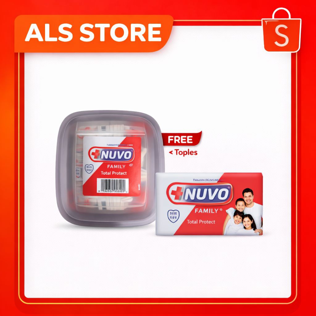 Nuvo Family Sabun Mandi Batang 72gr x 4 Free Tepak