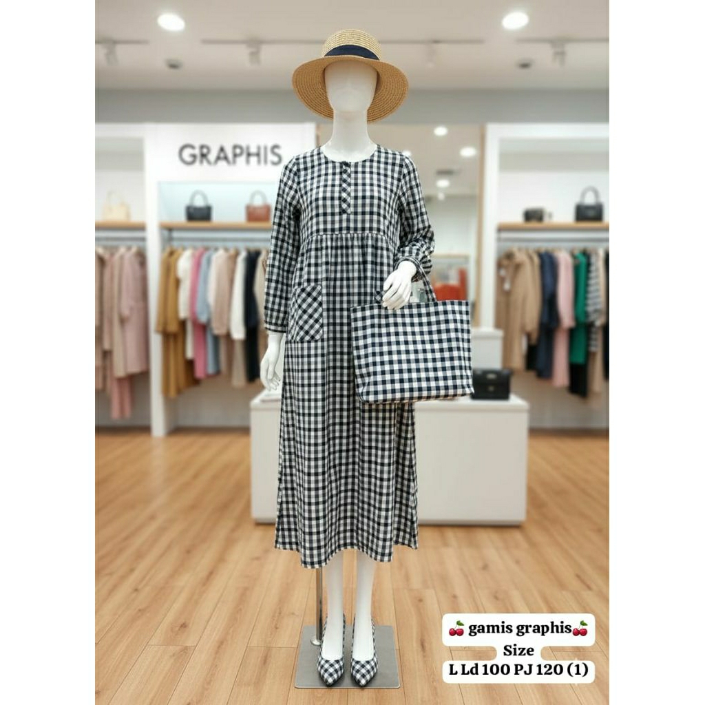Gamis Dress graphis original size M