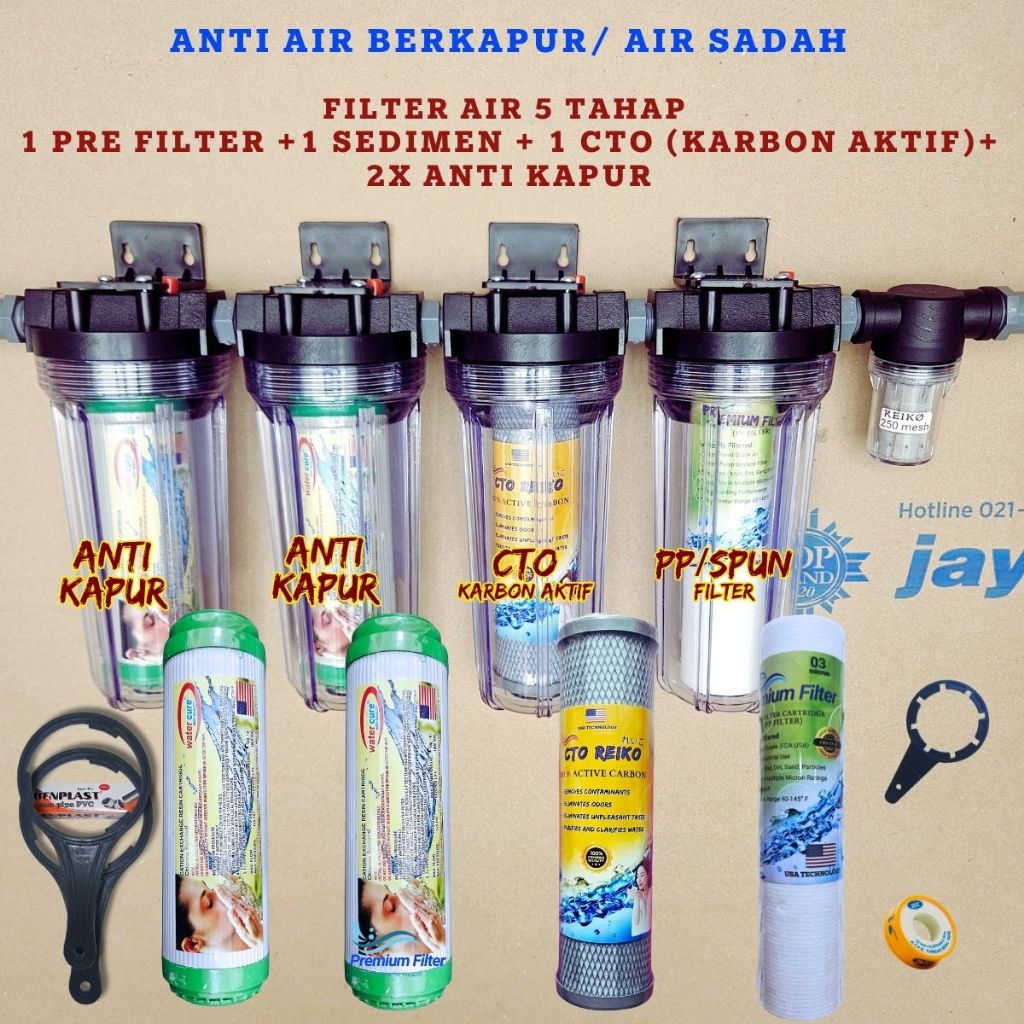 FILTER AIR BERKAPUR  4 TAHAP / PAKET FILTER AIR SUMUR PDAM TOREN KERUH BERKAPUR / FILTER SOFTENER