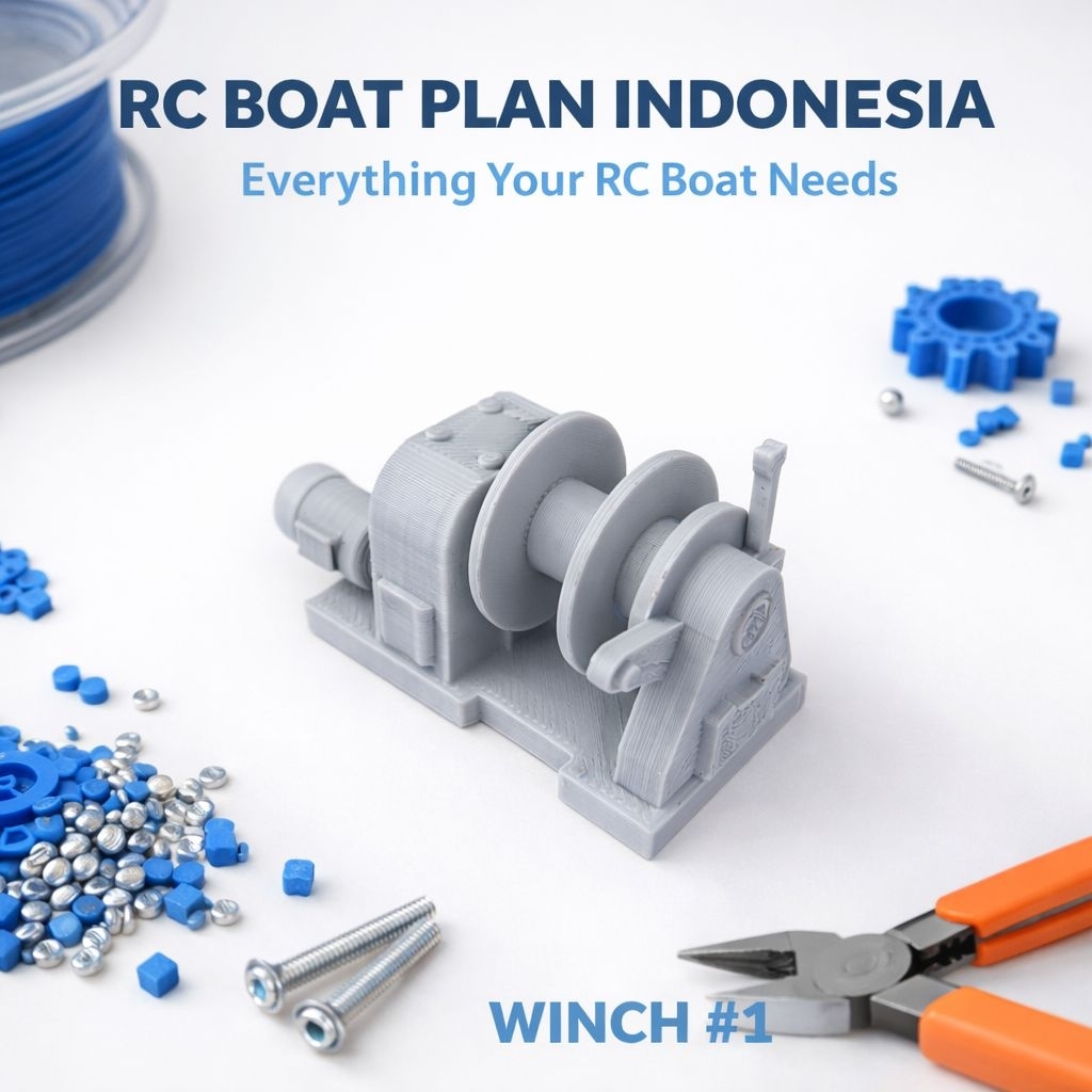 Miniatur Windlass #2 Aksesoris Kapal Rc