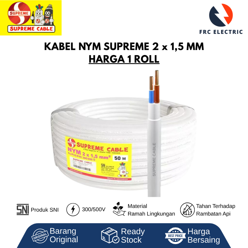 Kabel NYM - Kabel NYM Roll - Kabel Listrik SNI - Kabel Tembaga - Kabel NYM Supreme - Kabel Supreme N