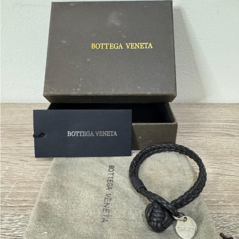 Preloved Gelang Pria Kulit Asli Lamb Skin BV Bottega Veneta Bracelet Mirror Quality 1:1
