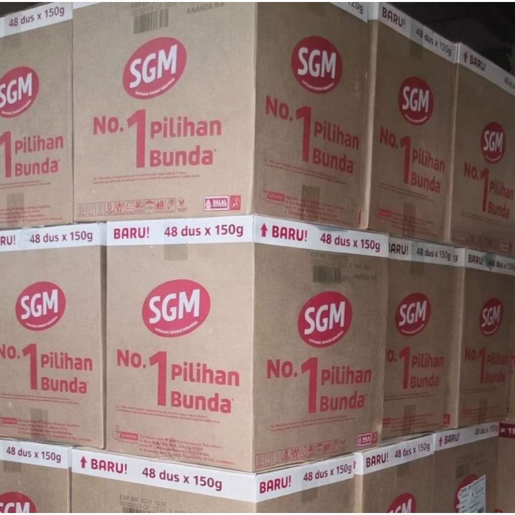 ( 1 KARTON 48 DUS  ) SUSU SGM 1+ 150GRAM - SGM 0-6 150GRAM - SGM 3+ 150 GRAM - SGM 6-12 150GRAM