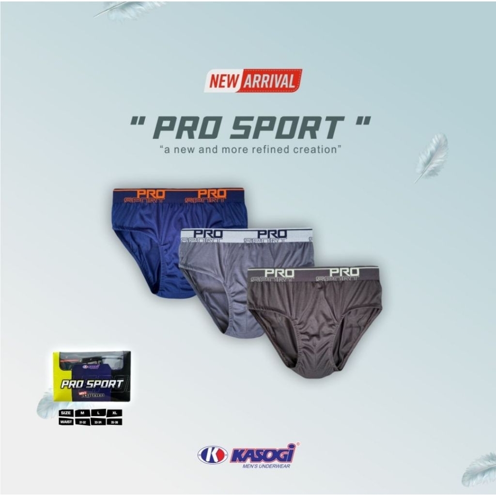 Celana Dalam Cowok KASOGI PRO SPORT ( 3 PCS ) XXL