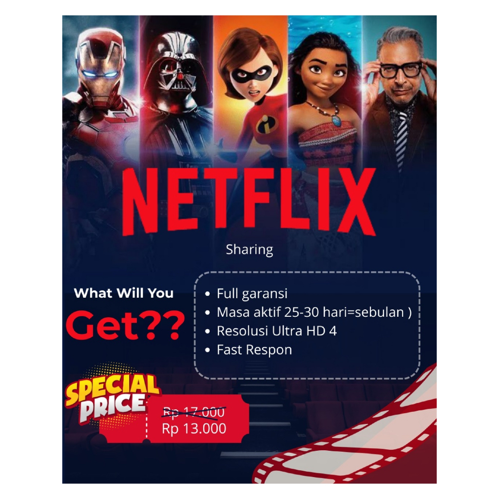 NETFLIX PREMIUM 1 BULAN FULL GARANSI 4k UHD