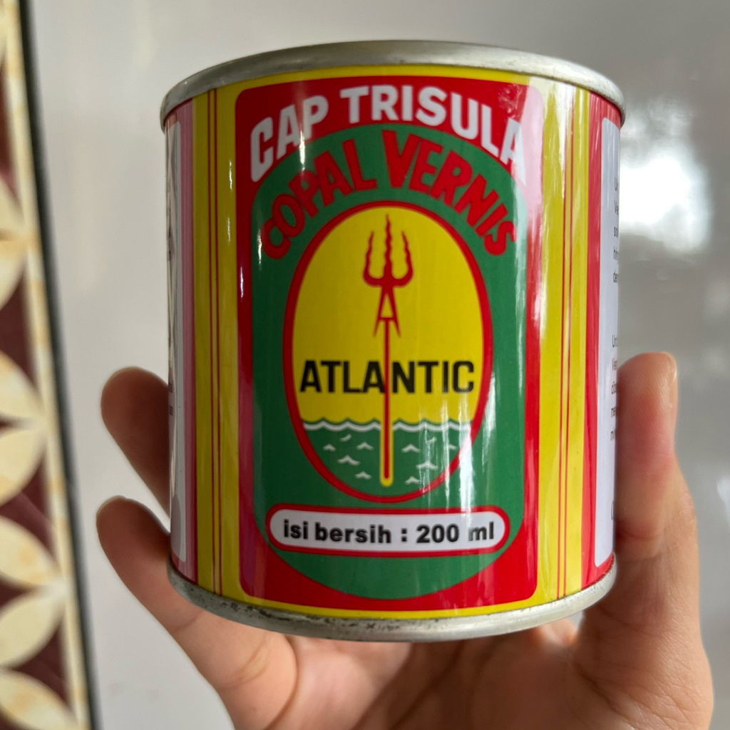 Vernis Trisula 200 ml Pernis Bambu Kayu Cap Trisula