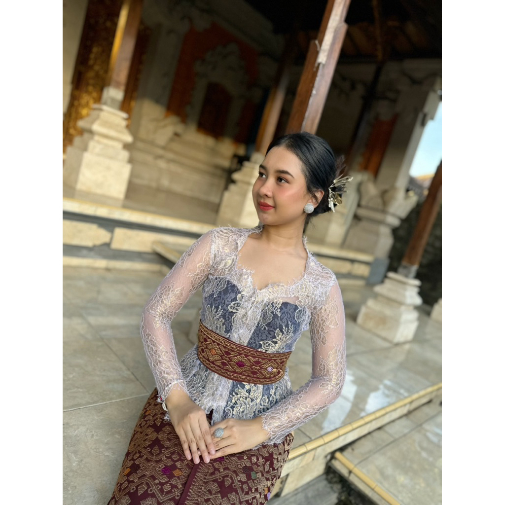 kebaya brokat Metalic | kebaya jadi brokat murah bali