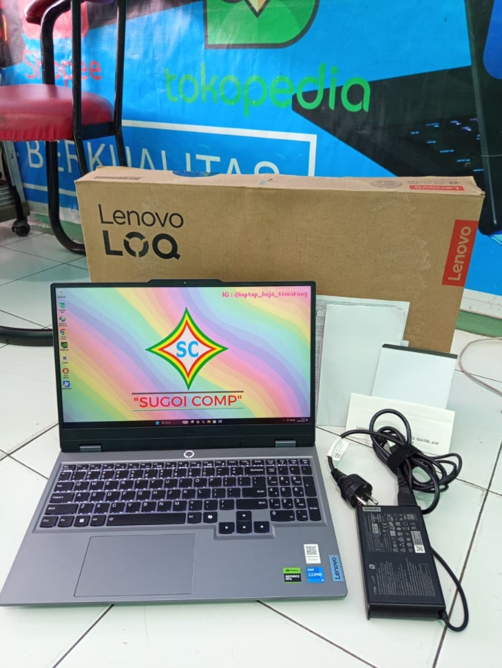 Laptop LENOVO LOQ 15IAX9 /intel Core i5 - 12450HX/ 12GB / 512GB || SECOND BERKUALITAS DAN BERGARANSI