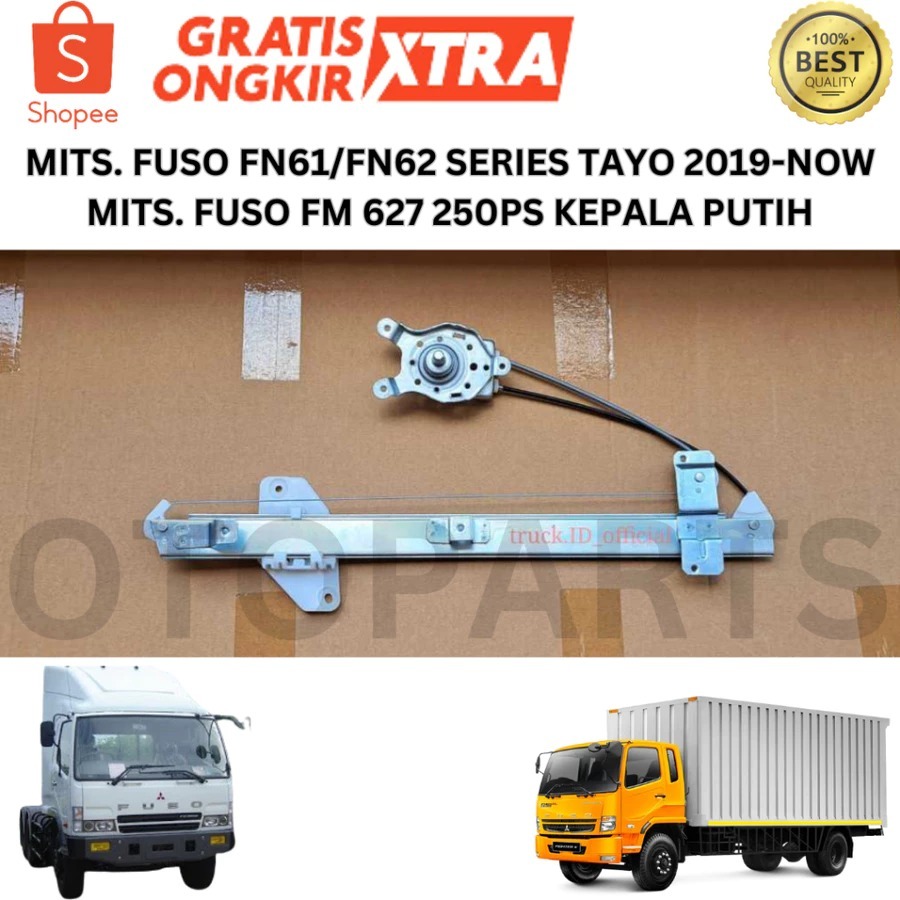 WINDOW REGULATOR PESAWAT KACA FUSO FN62 FN61 FN65 TAYO 250PS FN FM 627 TAIWAN KANAN/KIRI BARU OEM