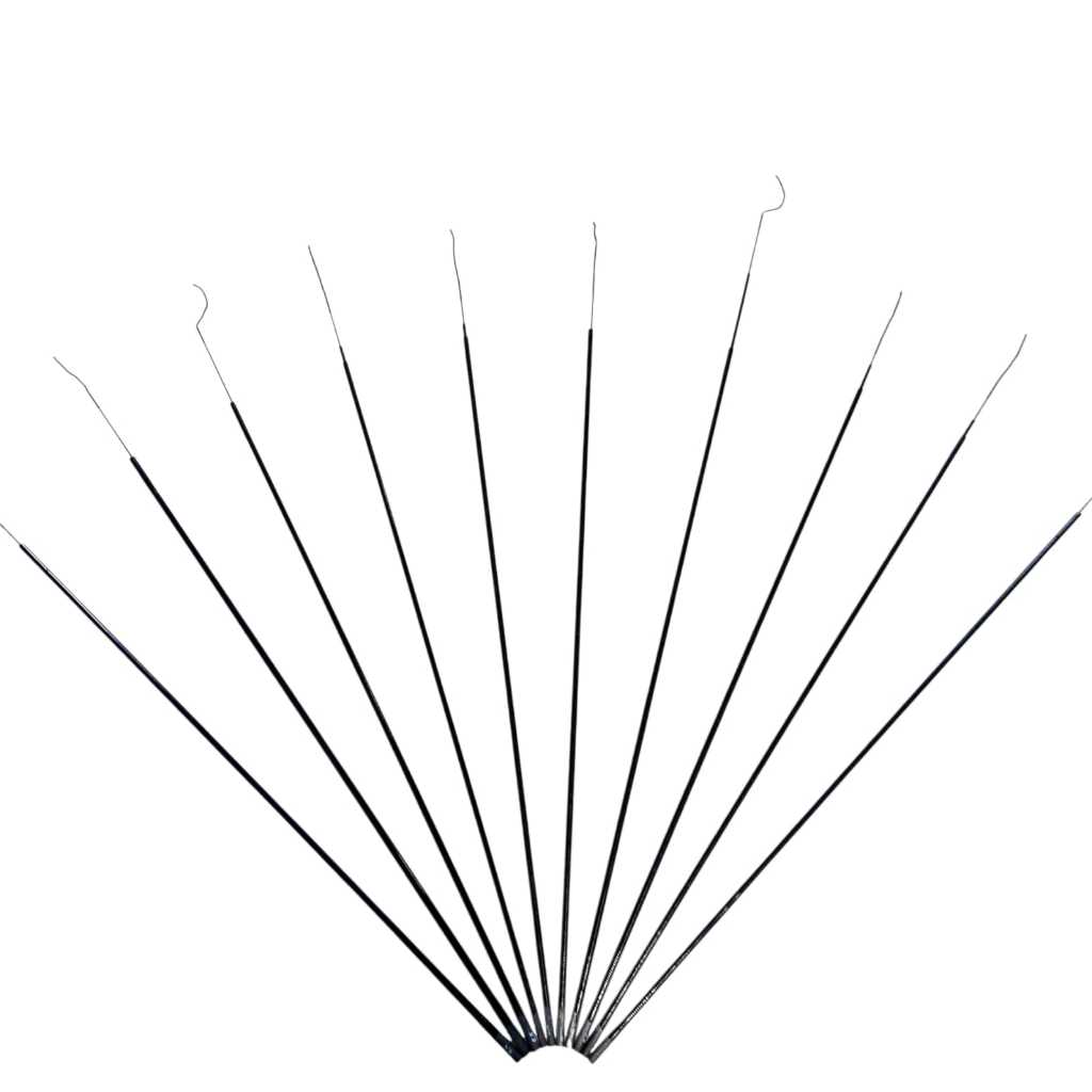 Ujung Tegek 3 Ruas Panjang Ready Uk 4.0-6.8 Bahan Carbon Terbaru Stok Terbatas Panjang Tertutup 55cm