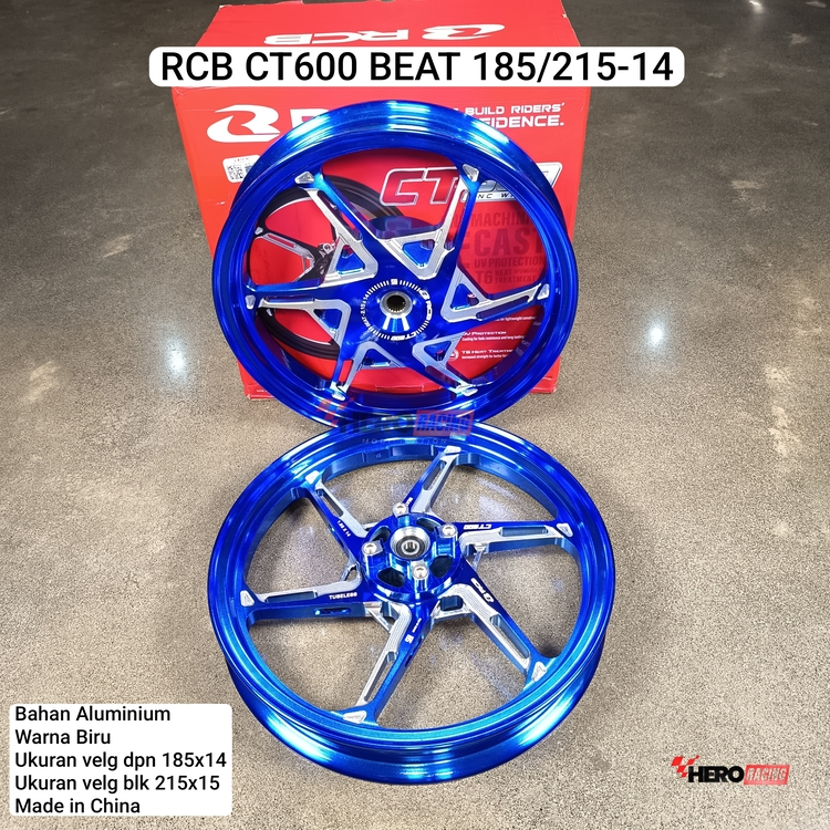 VELG RACING BOY CT600 MOTOR BEAT 185/215 RING 14 HITAM; MERAH; UNGU PELEG VELEG ORIGINAL RCB