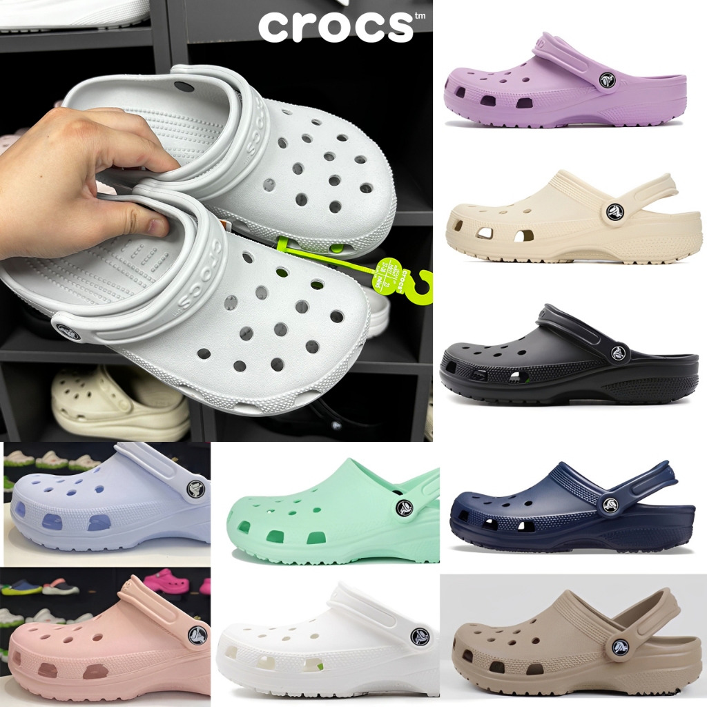 Crocs Unisex Classic ClogSendal Karet Anti Air Pria Wanita 10001Sendal Crocs Sandal Pria dan Wanita 