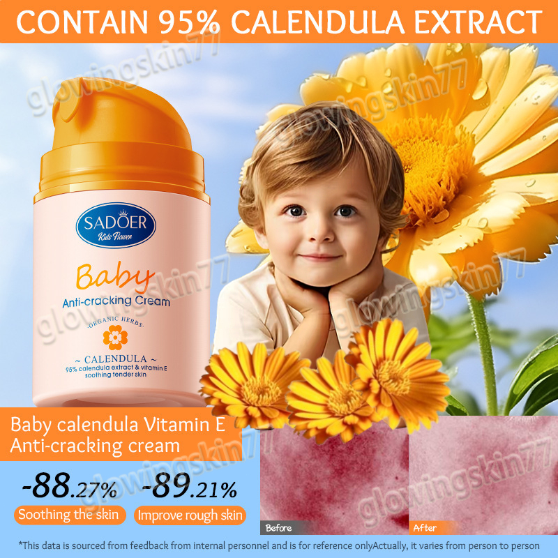 Cream Wajah Bayi 50g Pelembab Kulit Sensitif Bayi Losion Anak Krim Bayi Soft & Smooth Fresh & Nouris